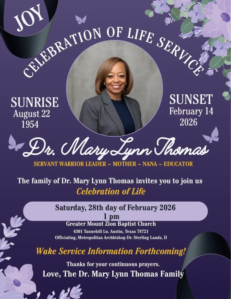 Austin ABSE Dr. Mary Lynn Thomas - Homegoing Service